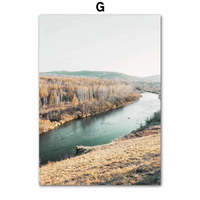 Autumn Panoramic Landscape Fine Art Canvas Print