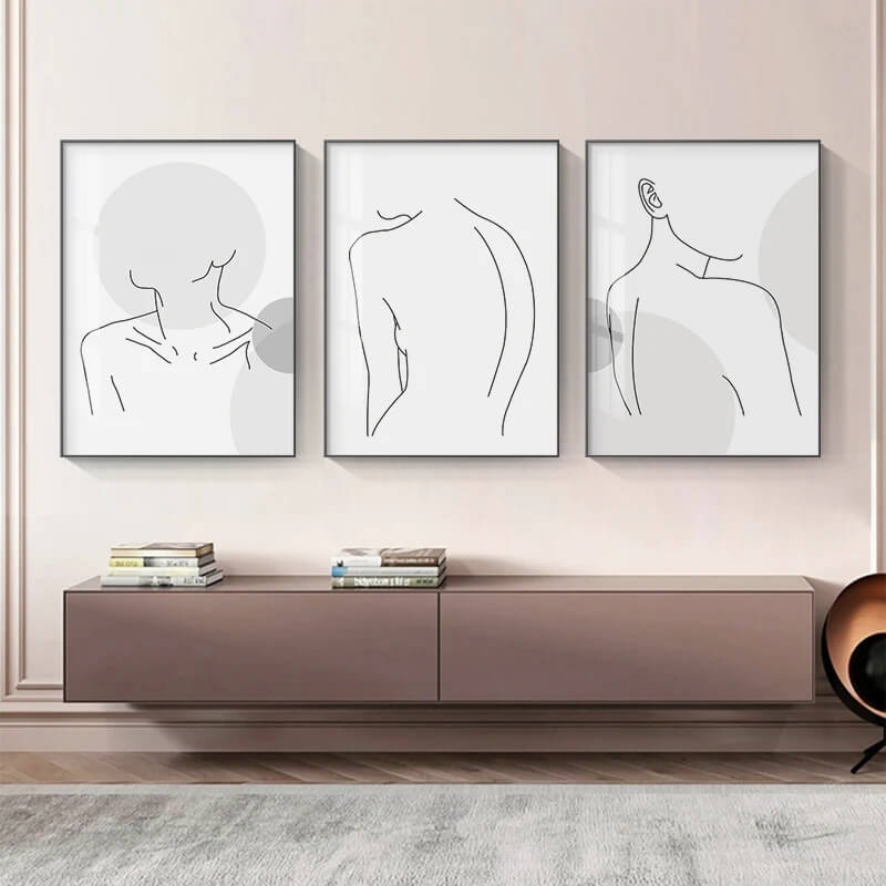 Abstract Line Figure Woman Canvas Print