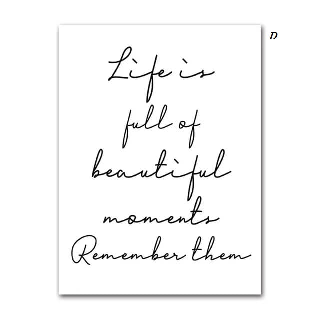 Family Inspirational Quotes Canvas Print