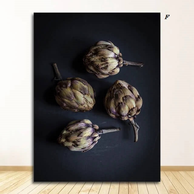 Black White Food Drink Kitchen Canvas Prints
