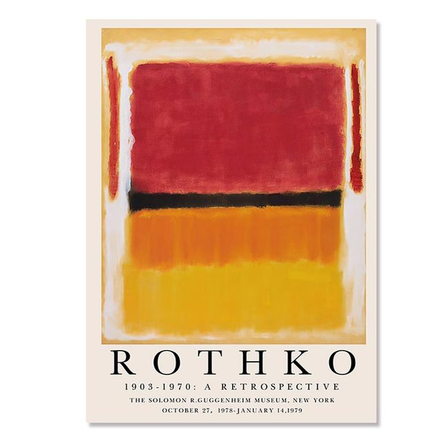 Abstract Yayoi Kusama Matisse Rothko Exhibition Canvas Wall Art