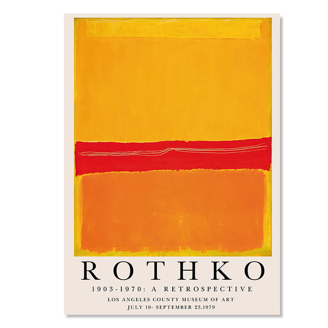 Abstract Yayoi Kusama Matisse Rothko Exhibition Canvas Wall Art