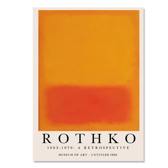 Abstract Yayoi Kusama Matisse Rothko Exhibition Canvas Wall Art