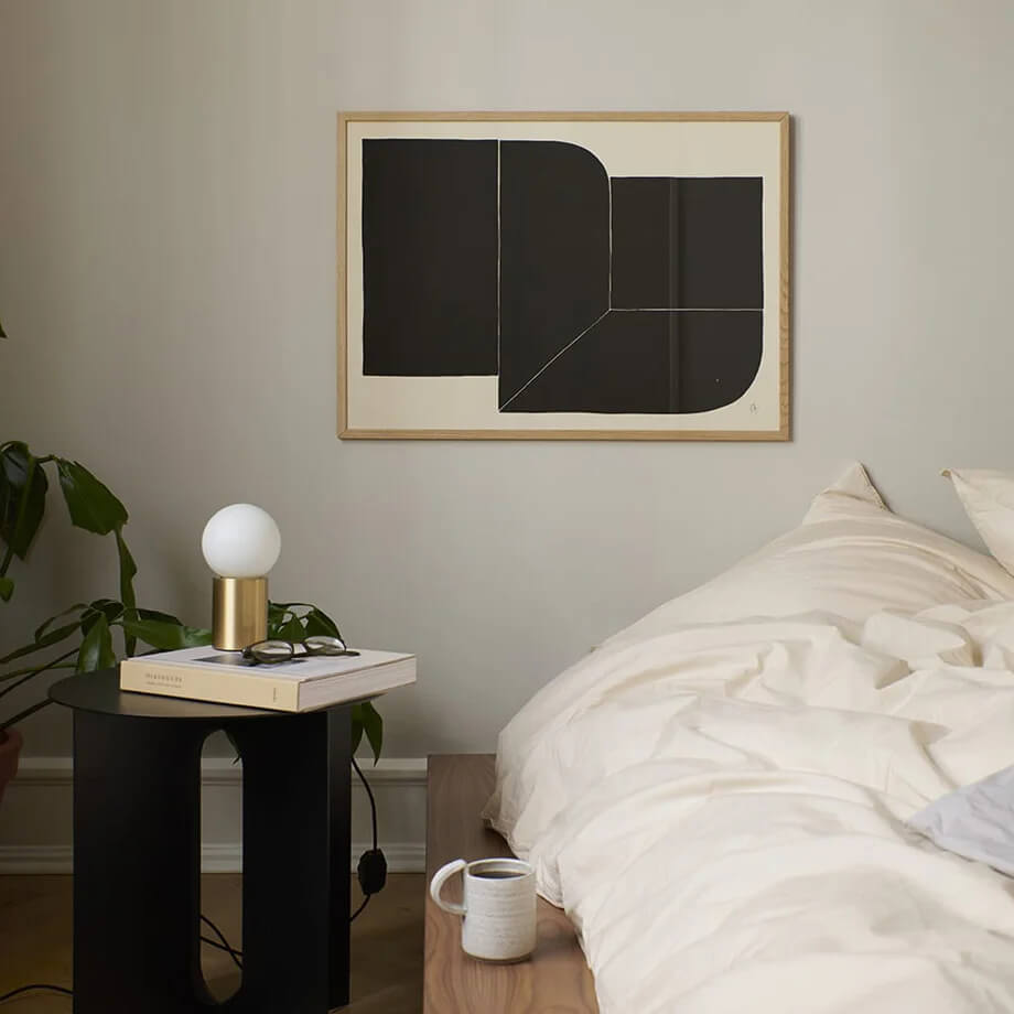 Abstract Line Nude Girl Lemon Geometric Minimalist Canvas Wall Art