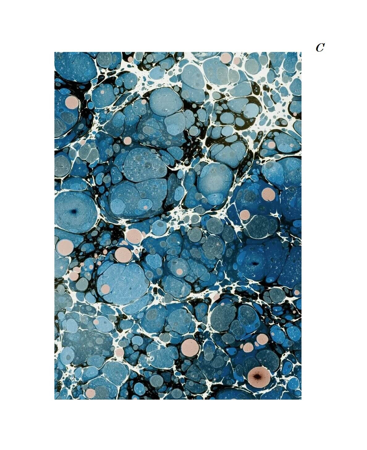 Abstract Blue Golden Marble Canvas Prints
