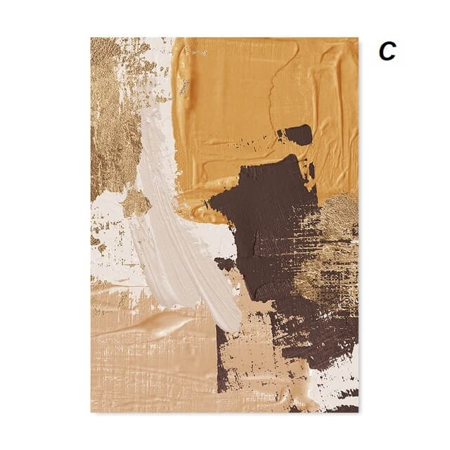 Abstract Brown Brush Texture Wall Art