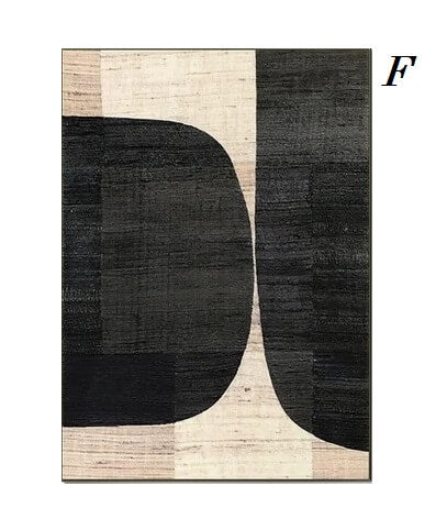 Abstract Geometric Black Brown Canvas Prints