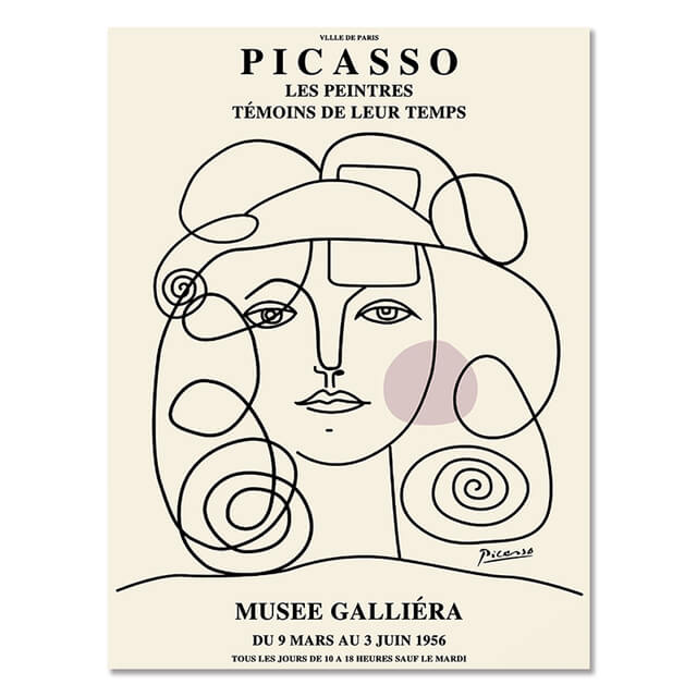 Abstract Girl Picasso Matisse Canvas Wall Art