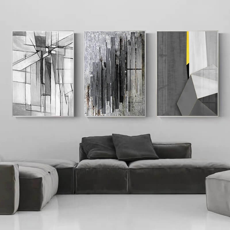 Abstract Industrial Black White Urban Wall Art