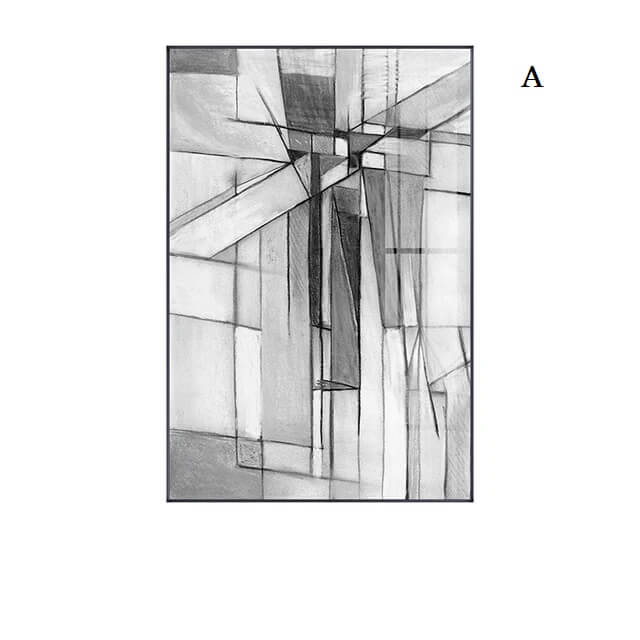 Abstract Industrial Black White Urban Wall Art