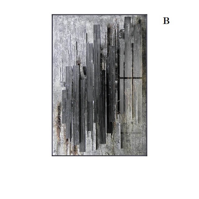Abstract Industrial Black White Urban Wall Art