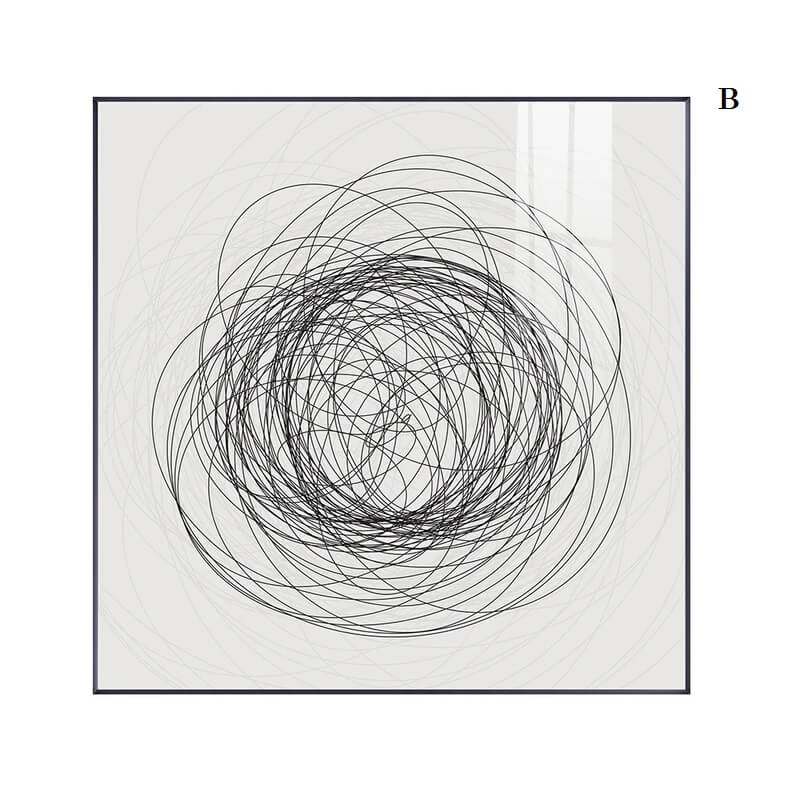 Abstract Minimalist Doodles Lines Wall Art