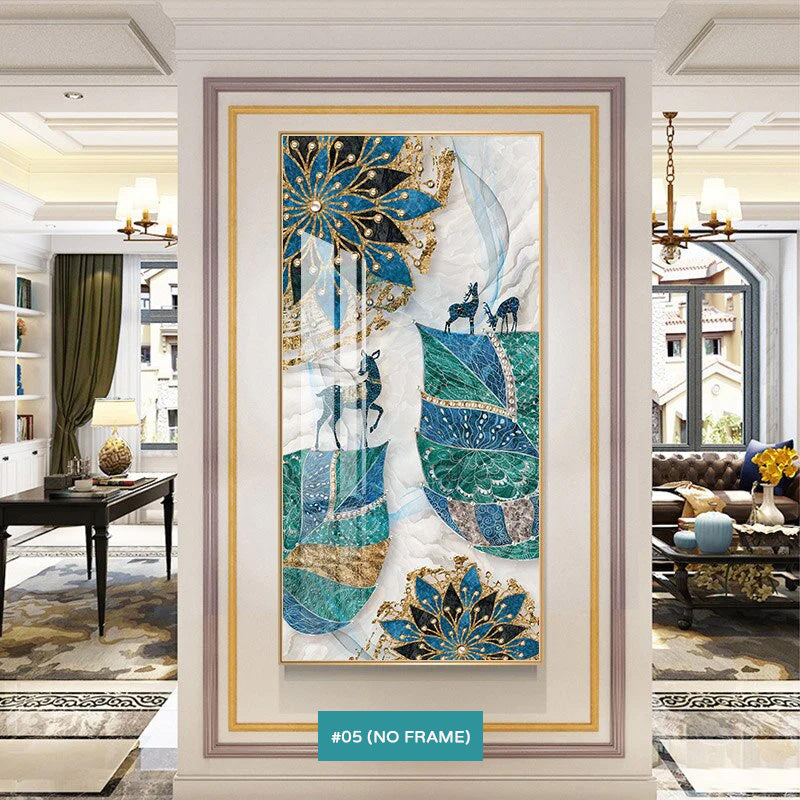 Abstract Auspicious Mystical Deer Canvas Prints