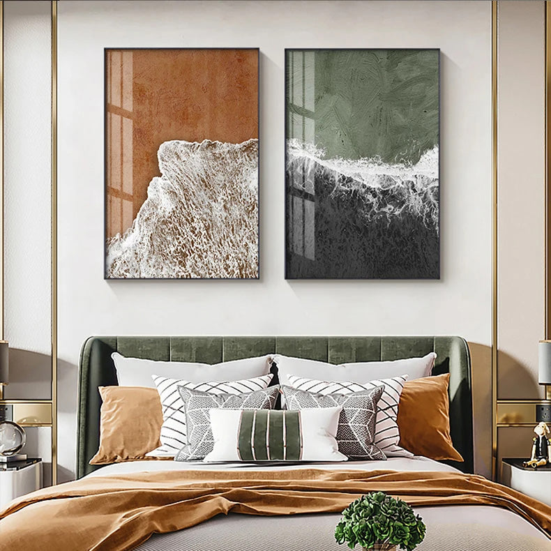 Coastal Beach Sea Landscape Modern Wall Art Canvas Prints