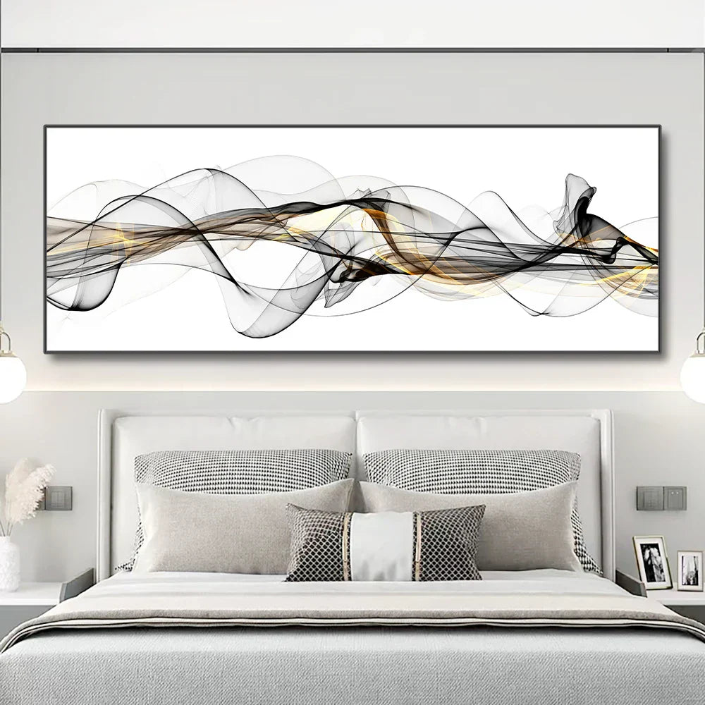 Abstract Flowing Minimalist Large Wall Art Canvas Print
