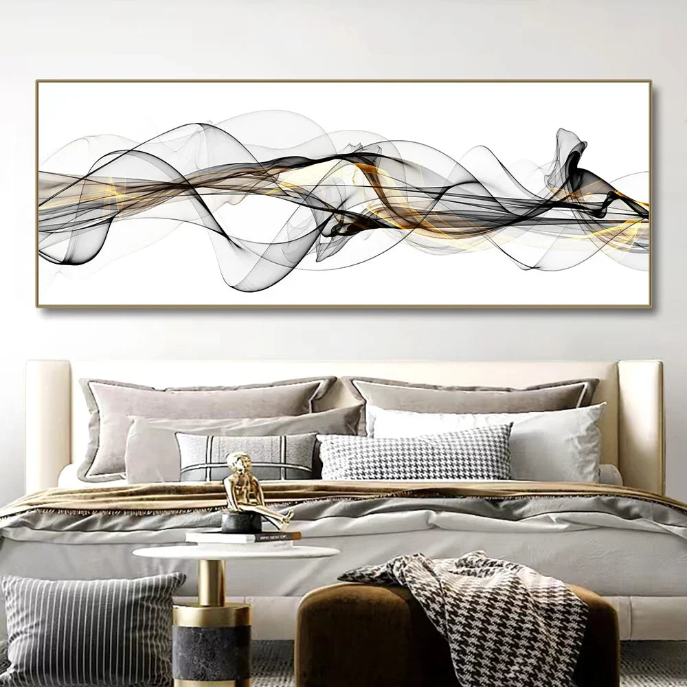 Abstract Flowing Minimalist Large Wall Art Canvas Print