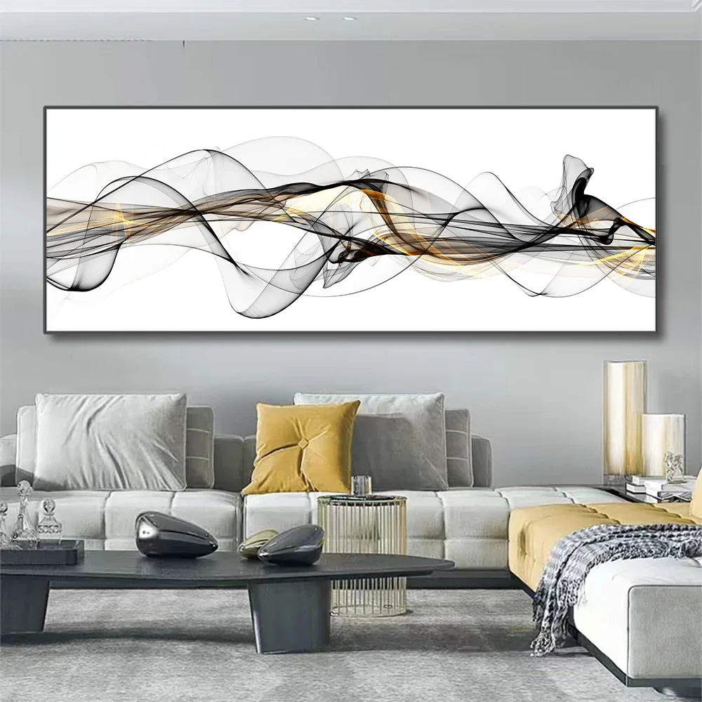 Abstract Flowing Minimalist Large Wall Art Canvas Print
