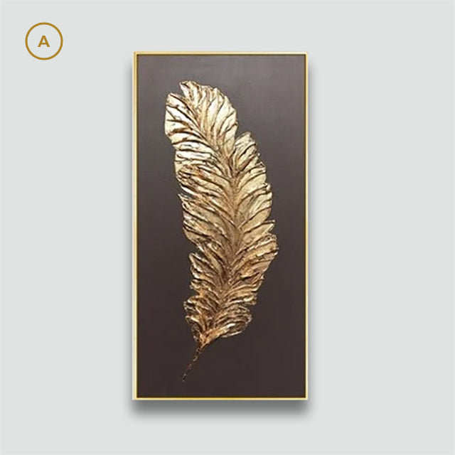 Golden Feather Canvas Print