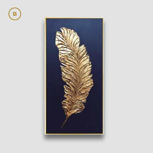 Golden Feather Canvas Print