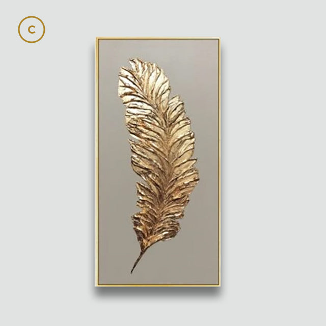 Golden Feather Canvas Print