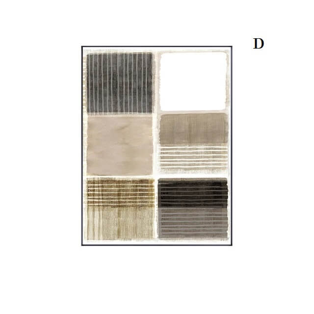 Abstract Minimalist Green Black Beige Brown Canvas Prints