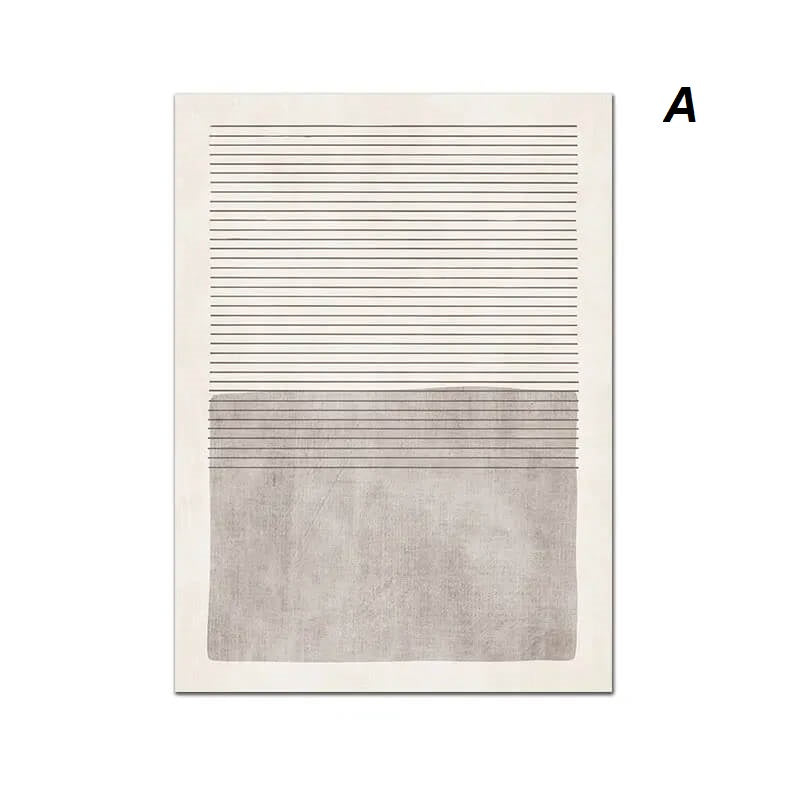 Abstract Nordic Beige Gray Minimalist Canvas Print
