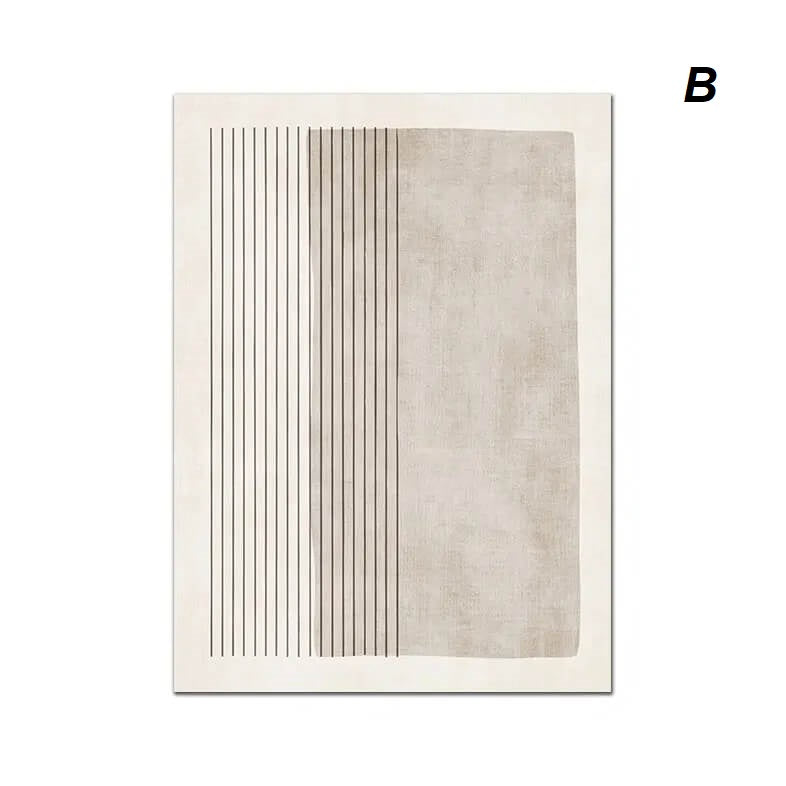 Abstract Nordic Beige Gray Minimalist Canvas Print