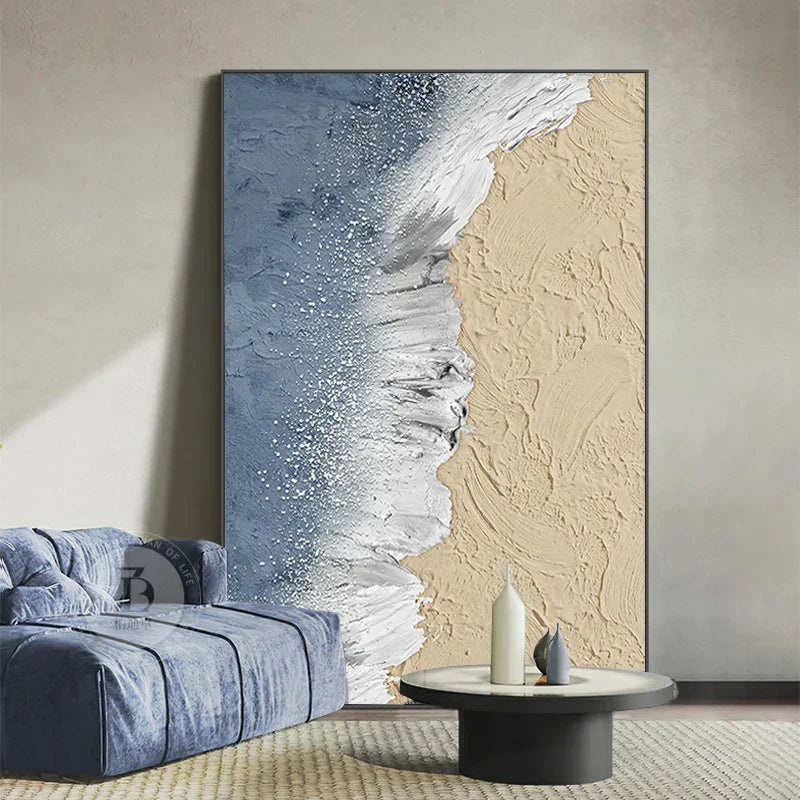 Abstract Beach Landscape Wall Art Canvas Print