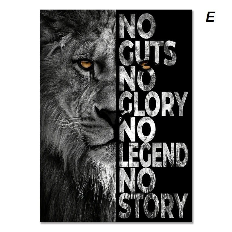 Animal Motivational Quotes Modern Canvas Print Wall Art