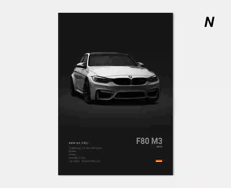 Black White Luxury Sport Racing Car Motorsport Canvas Print