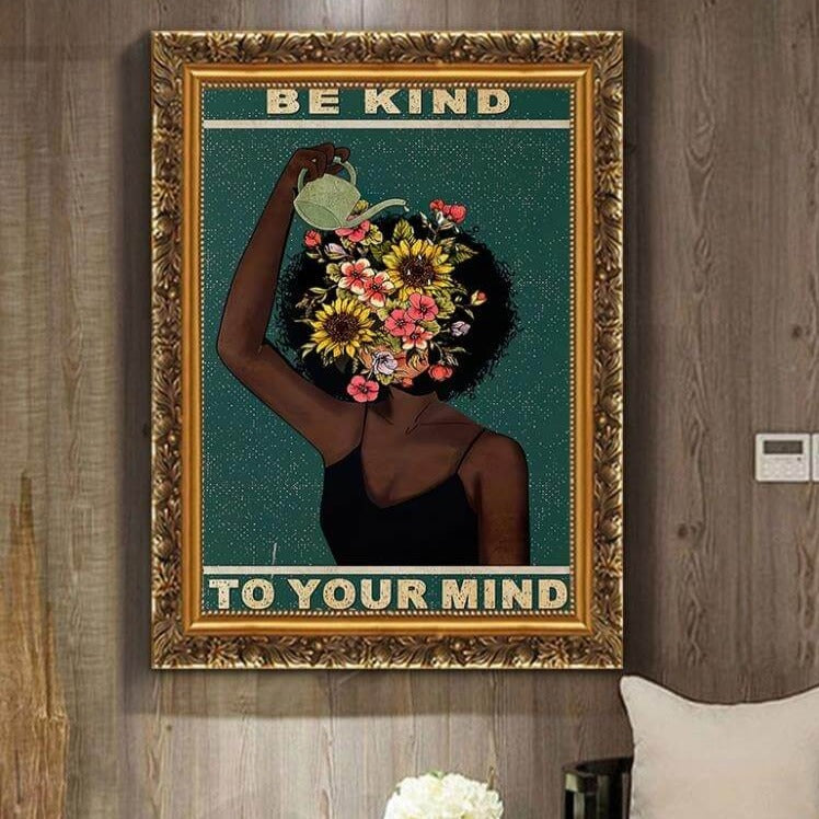 Be Kind To Your Mind Inspirational Canvas Print
