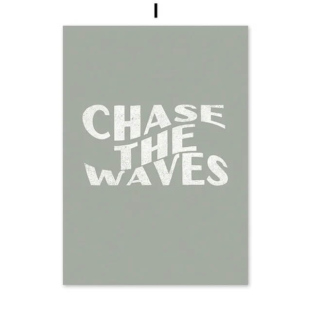 Beach Palm Tree Surf Bird Boho Wall Art