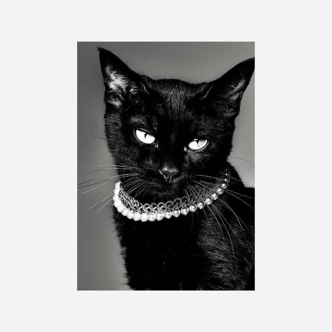 Black Cat Halloween Wall Art Canvas Print