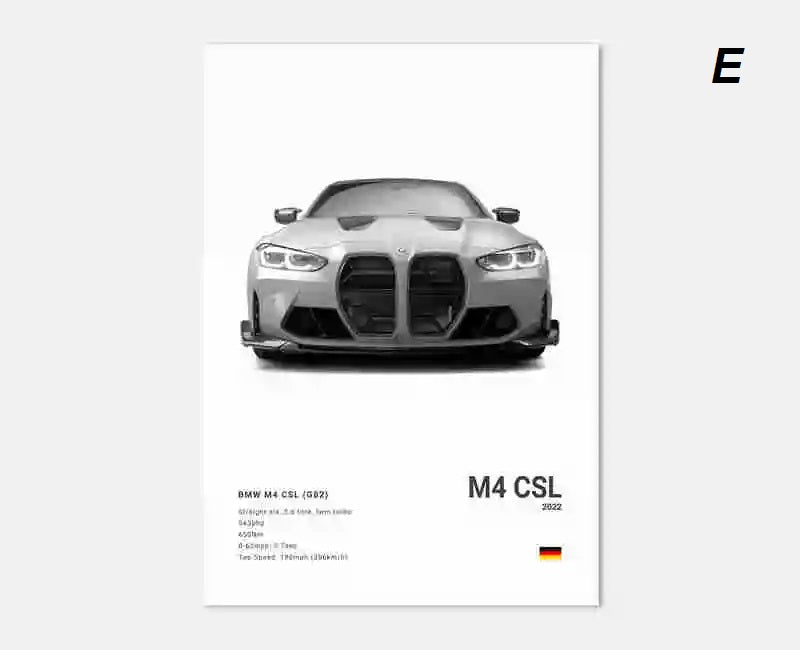Black White Luxury Sport Racing Car Motorsport Canvas Print