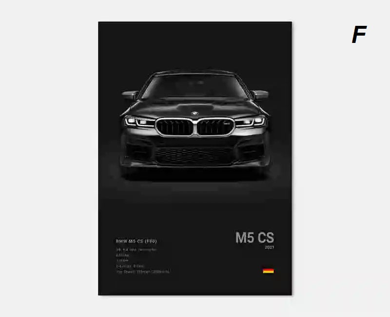 Black White Luxury Sport Racing Car Motorsport Canvas Print