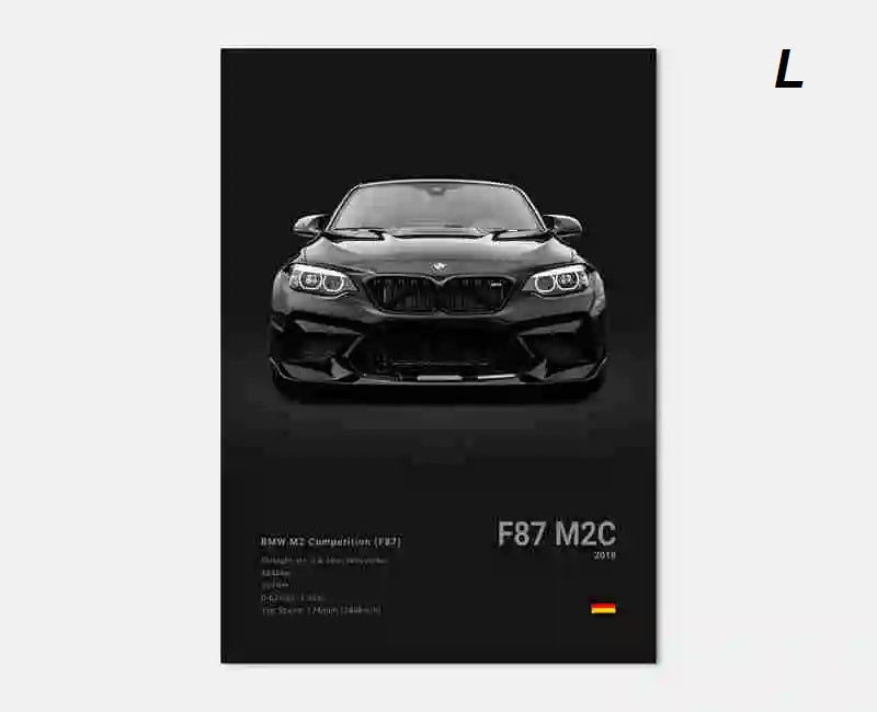 Black White Luxury Sport Racing Car Motorsport Canvas Print