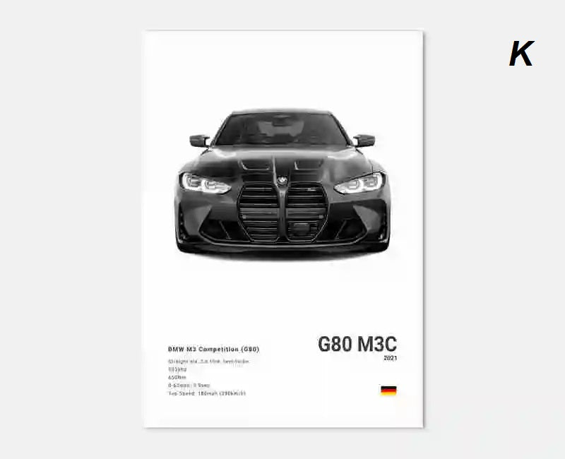 Black White Luxury Sport Racing Car Motorsport Canvas Print