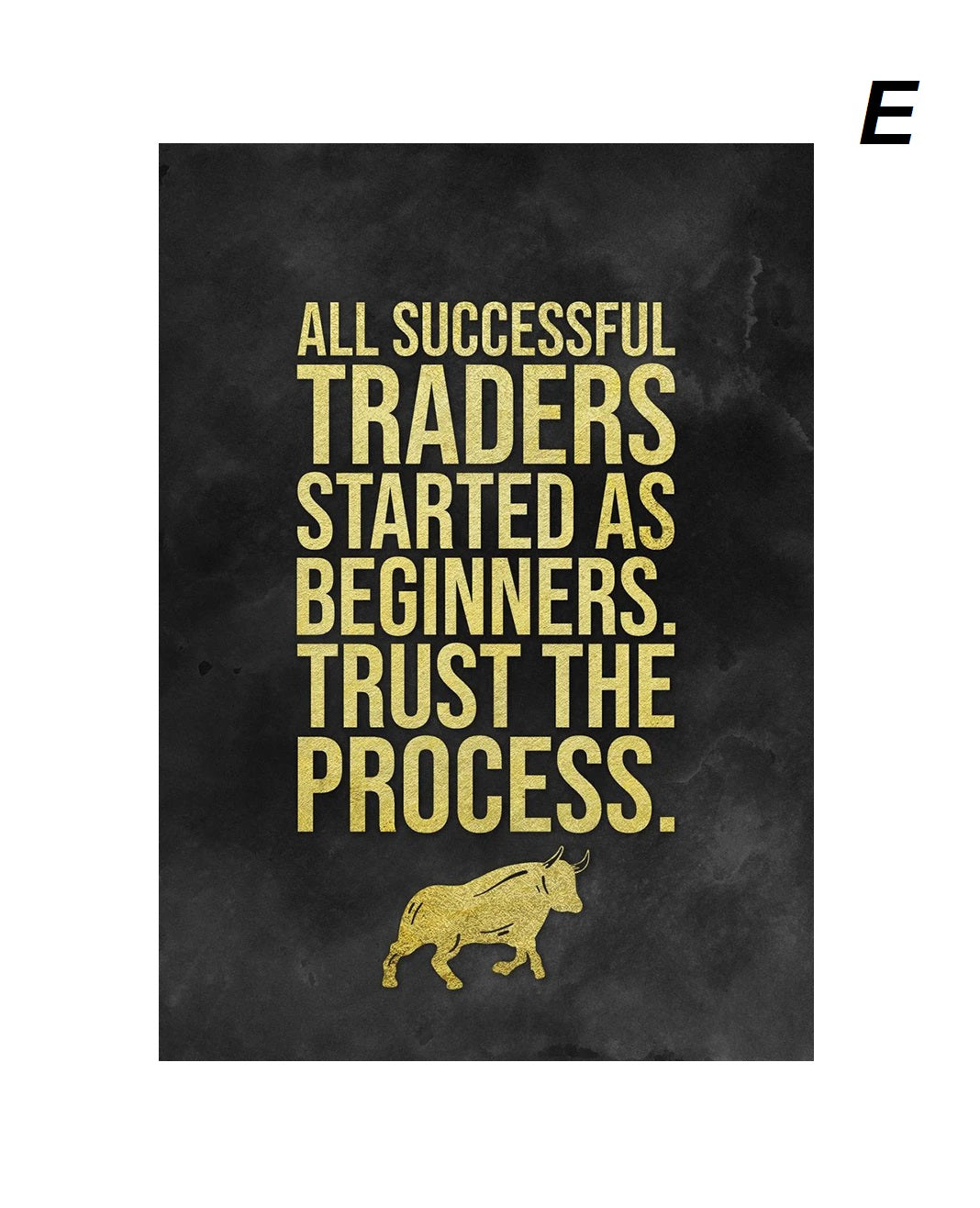 Black And Gold Motivational Stock Market Quotes Canvas Prints