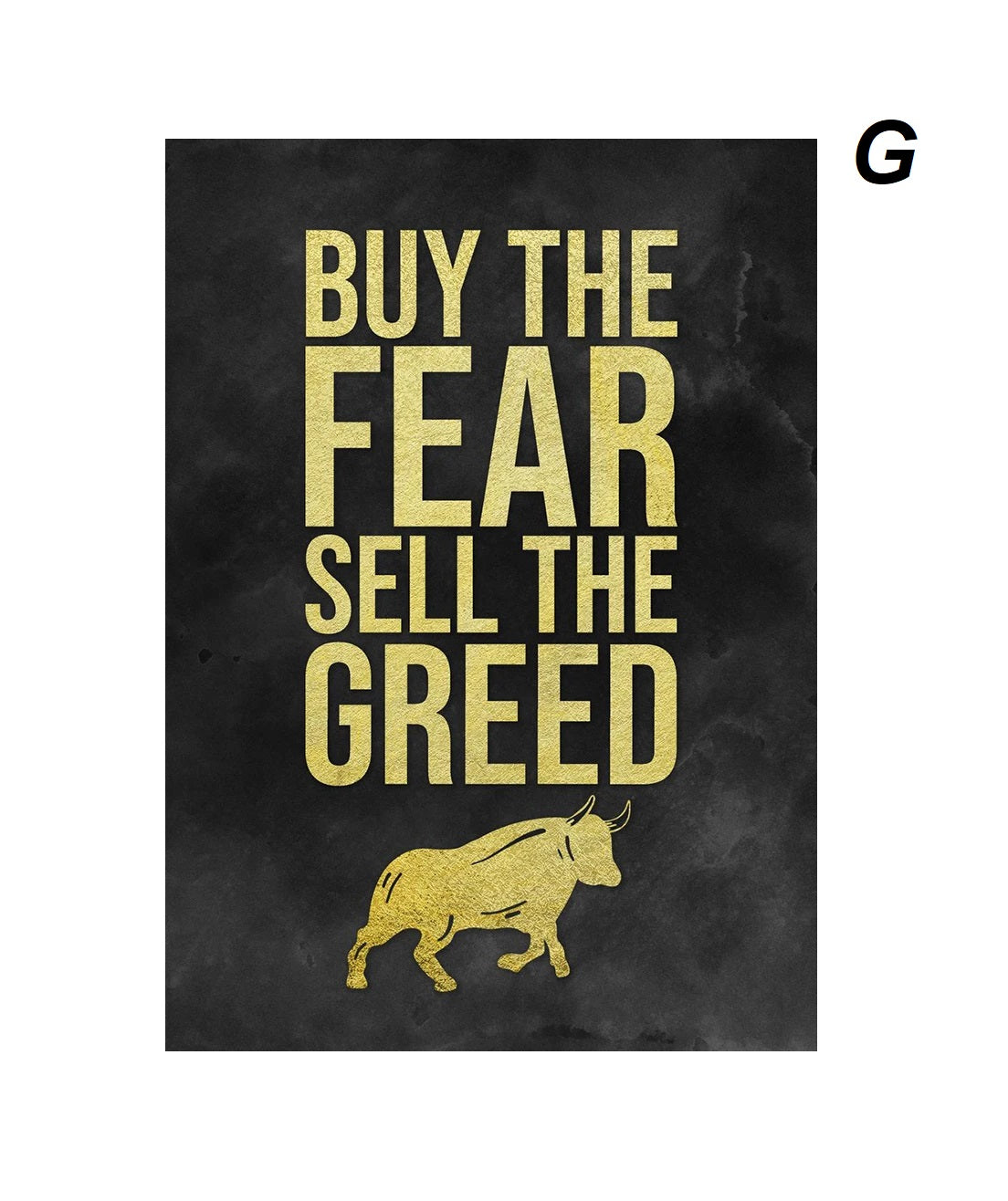 Black And Gold Motivational Stock Market Quotes Canvas Prints