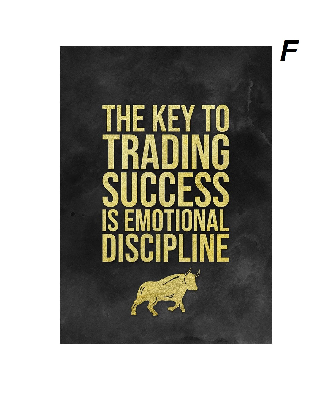 Black And Gold Motivational Stock Market Quotes Canvas Prints