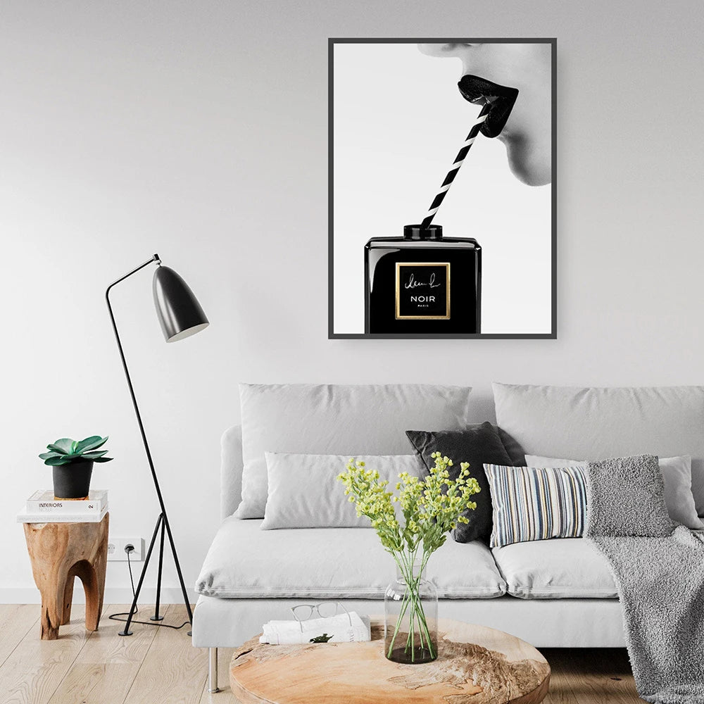 Black White Fashion Coco Chanel Wall Art Prints