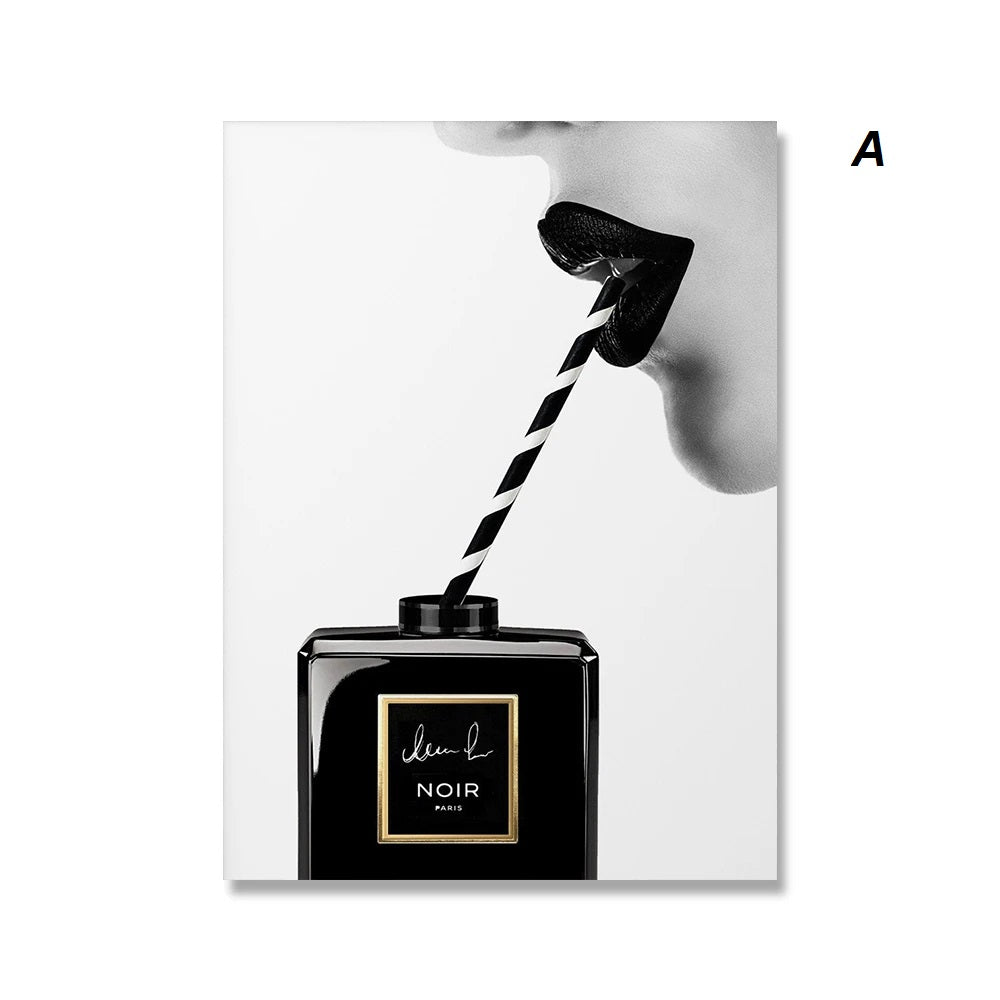 Black White Fashion Coco Chanel Wall Art Prints