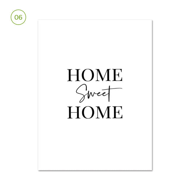 Black White Minimalist Botanic Canvas Prints