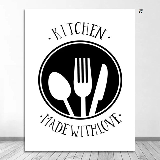 Black and White Cooking Quotes Canvas Prints