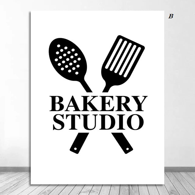 Black and White Cooking Quotes Canvas Prints