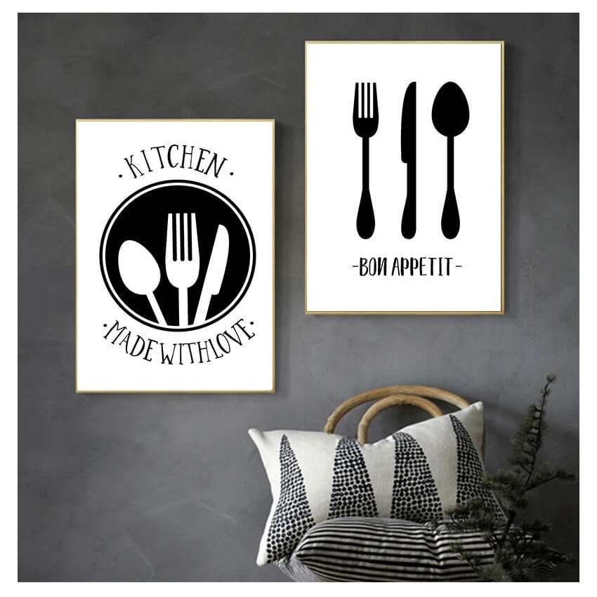 Black and White Cooking Quotes Canvas Prints