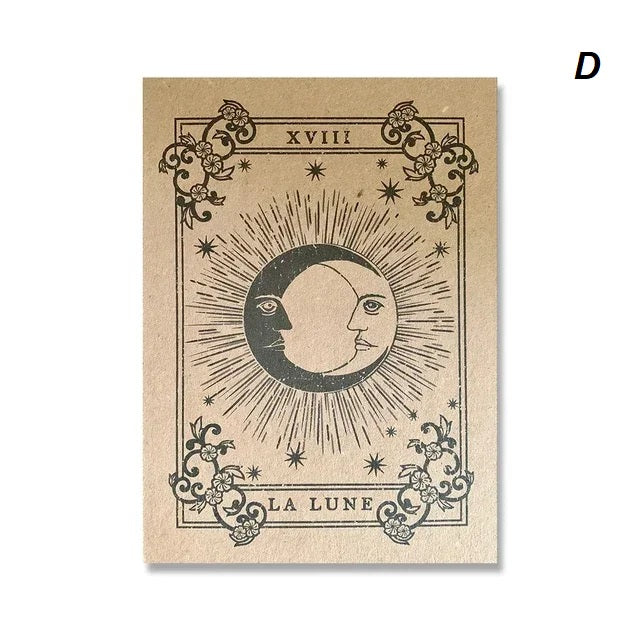 Bohemian Mystical Tarot Sun and Moon Esoteric Wall Art