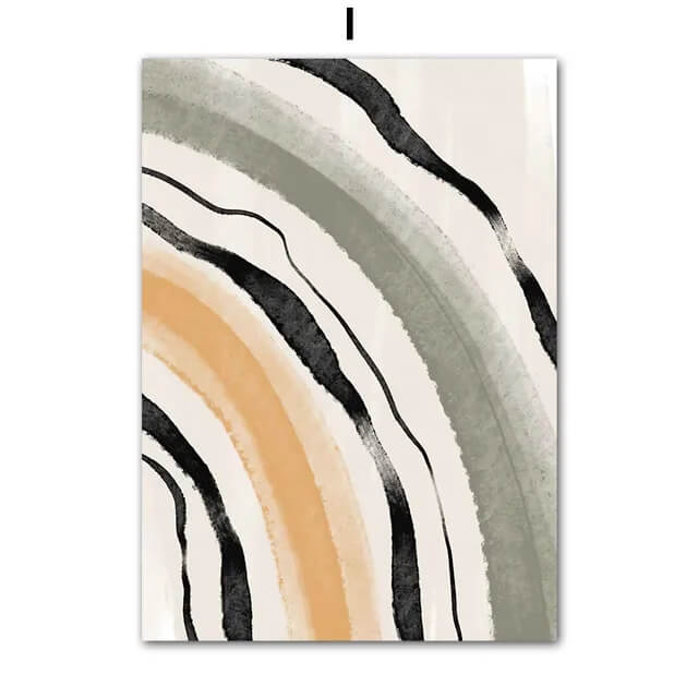 Boho Minimalist Beach Monstera Leaf Sun Rainbow Canvas Prints