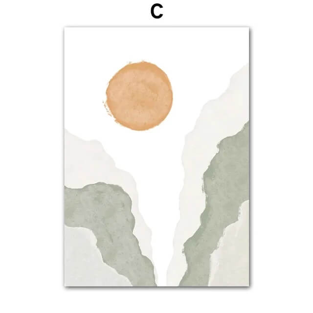Boho Minimalist Beach Monstera Leaf Sun Rainbow Canvas Prints