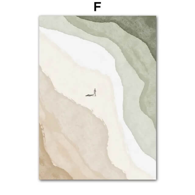 Boho Minimalist Beach Monstera Leaf Sun Rainbow Canvas Prints